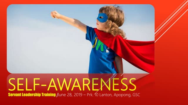 SELF AWARENESS (PERSONALITY DEVELOPMENT)