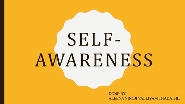 Self awareness