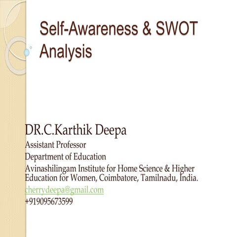 Self awareness & swot analysis