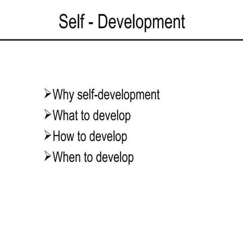 Self   Development