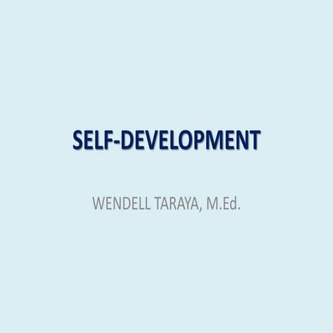 Self development