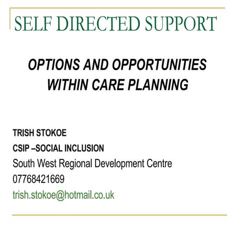 Self Directed Support Cpa