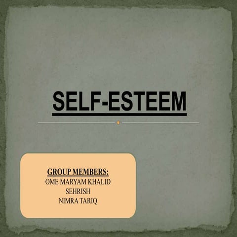 Self esteem