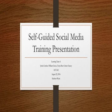 Self Guided Social Media Training Presentation