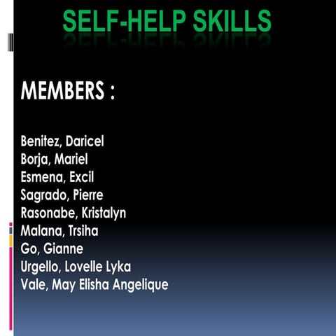 Self help skills.ppt- final