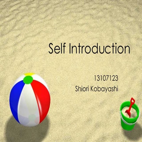 Self Introduction