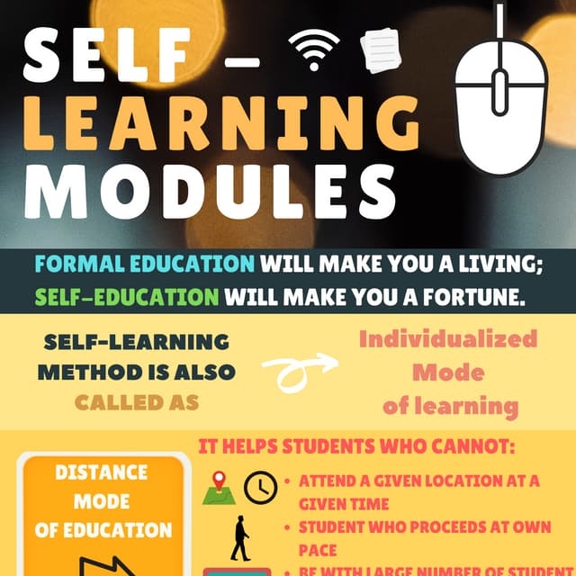 research title about self learning modules