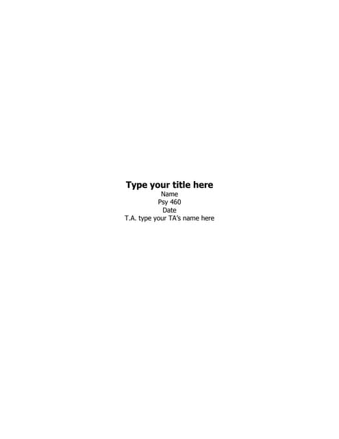 Self management paper template