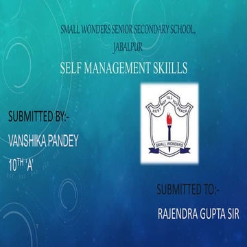 Self Management Skills Autosaved Pptx Pptx