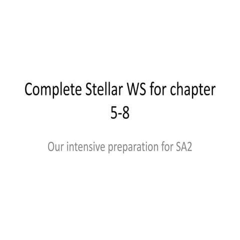 Self marking for stellar ws 5-8