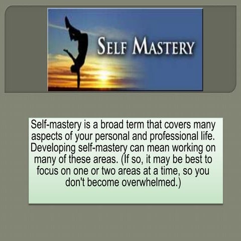 Self mastery
