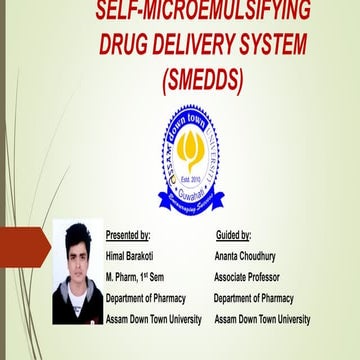 Self micro-emulsifying drug delivery system (SMEDDS)