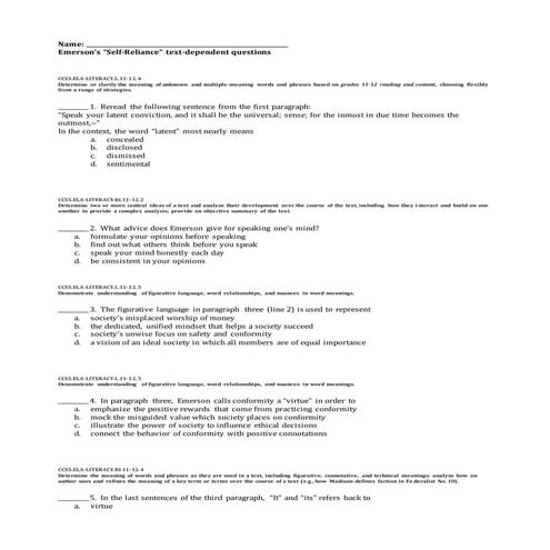 Self reliance questions.docx