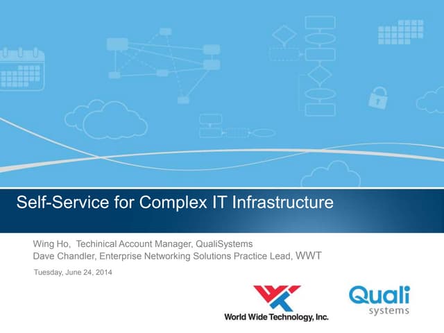 Self Service for IT Infrastructure 