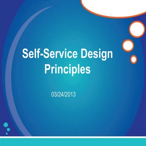 Self service design-principles