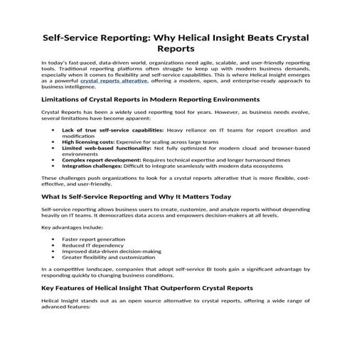 Self-Service Reporting Why Helical Insight Beats Crystal Reports.docx