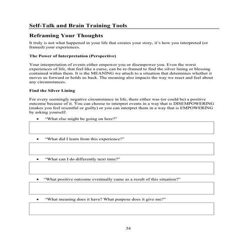 Self-Talk and Brain Training Tools-Wayne Weathersby