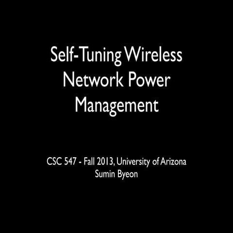 Self-Tuning Wireless Network Power Management