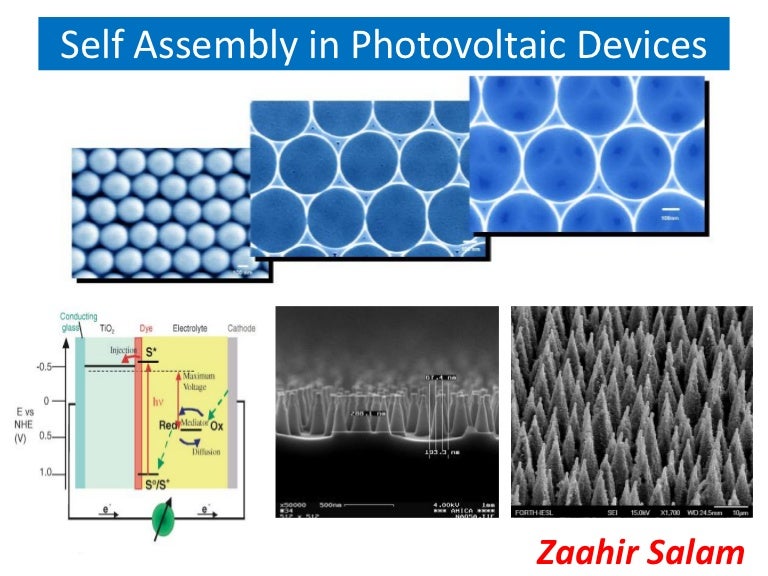 Self assembly in photovoltaic devices