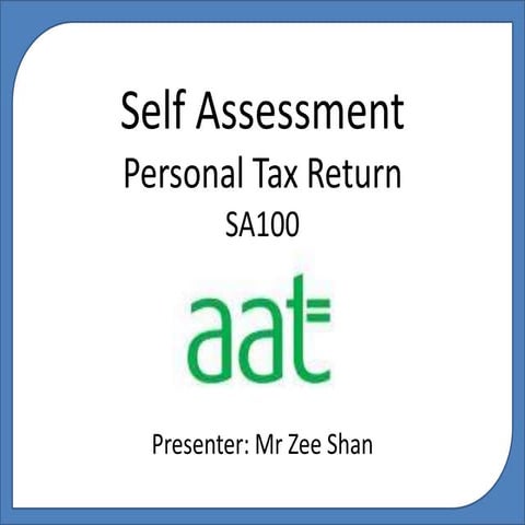 Tax Return Workshop in Leicester