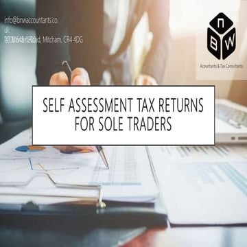 Self assessment tax returns for sole traders