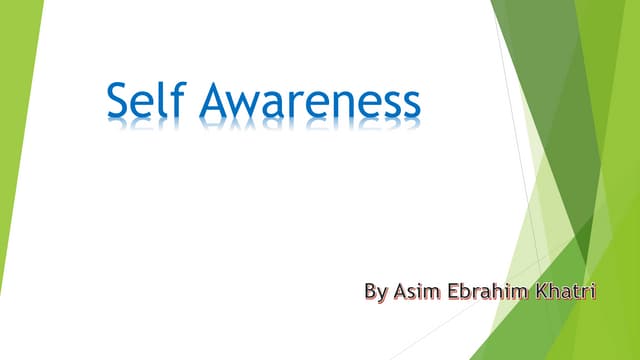 Self awareness