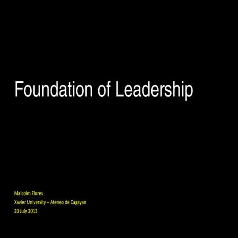 Self -Awareness as Foundation of Leadership