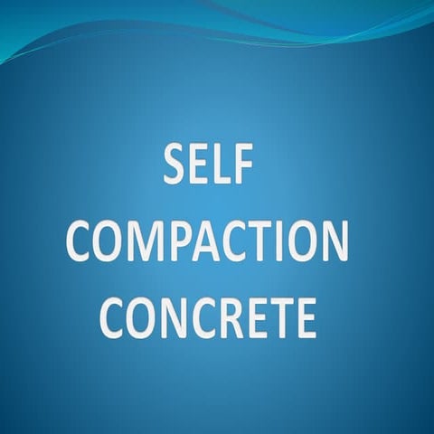 Self compaction concrete