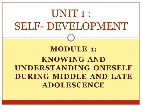 Personality Development MODULE 1.pptx