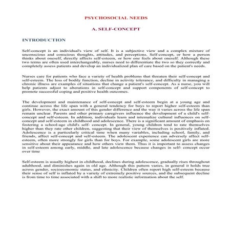 self concept ,nursing foundation 'semester 2, bsc nursing