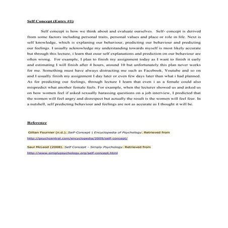 Self concept social psychology journal 01 #1