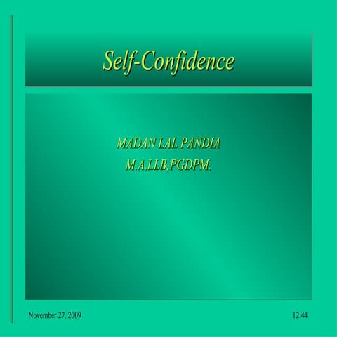 Self Confidence