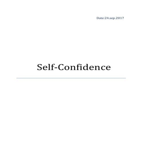 Self-Confidence