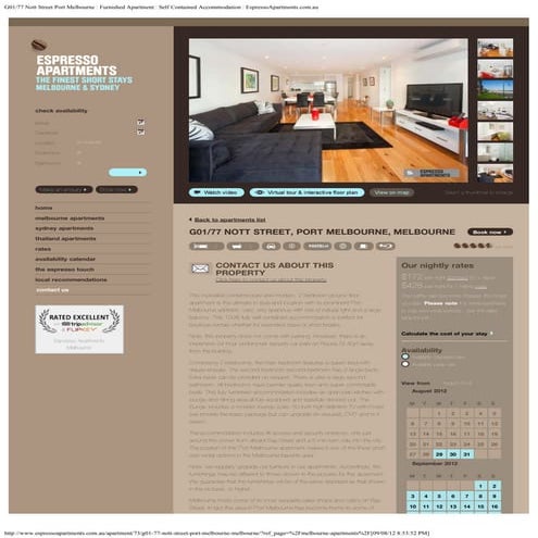 Self contained accommodation   espresso apartments com