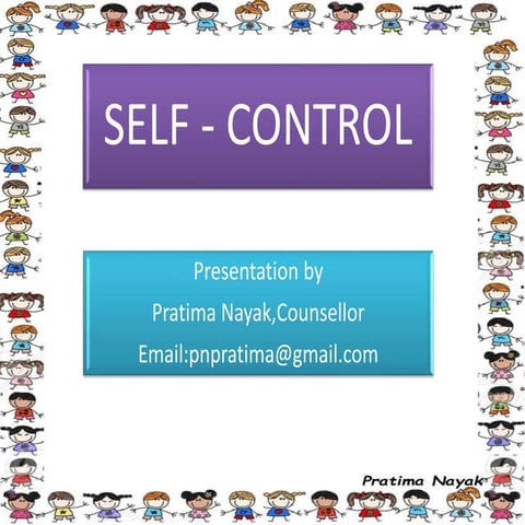 Teach your children"Self-Control"