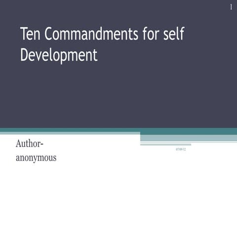 Self development