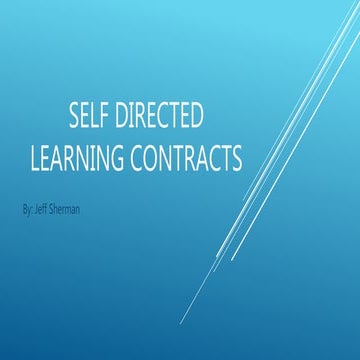 Self directed learner contracts   jeff sherman