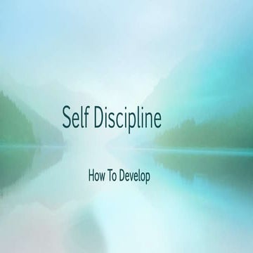 Self discipline