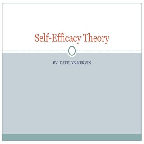 Self Efficacy Presentation