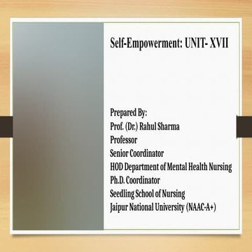 Self empowerment (Unit XVII), development.pptx
