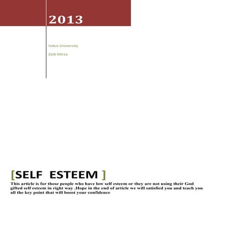 Self Esteem 