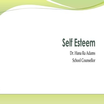 Self-Steem by Dr. Hana Adams