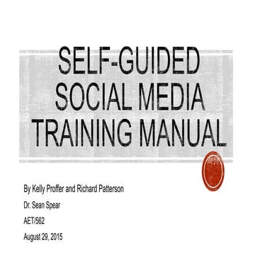 Self-guided Social Media Training Manual