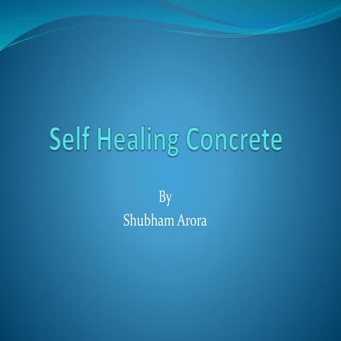 Self healing concrete