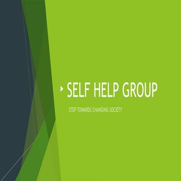 Self Helf Group Training Manual - Nabard | PDF
