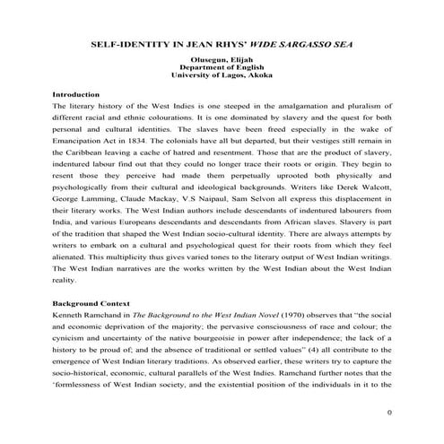 Self identity in_jean_rhys_wide_sargasso
