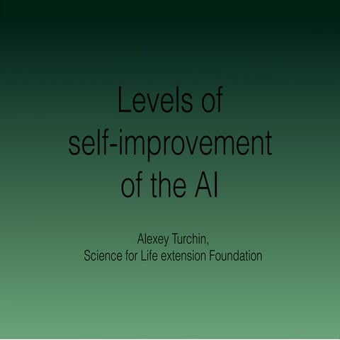 Levels of the self-improvement of the AI
