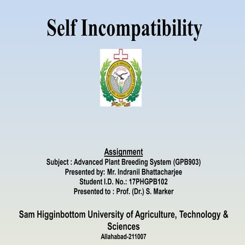 $Self incompatibility