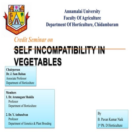 SELF INCOMPATIBILITY FINAL