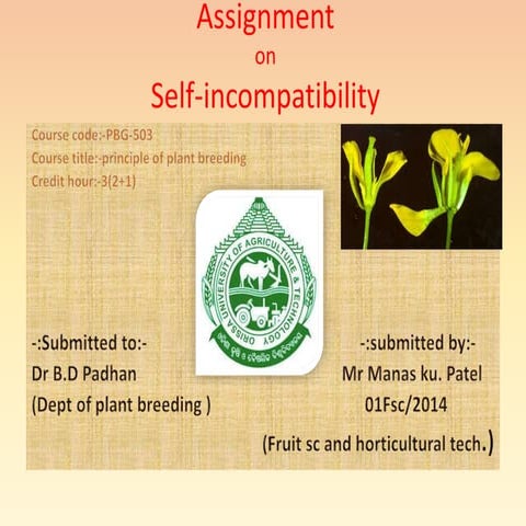 Self incompatibility ppt